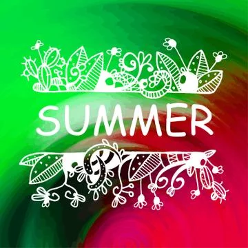 Zentangle on blurred background Stock Illustration