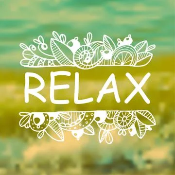 Zentangle on blurred background Stock Illustration