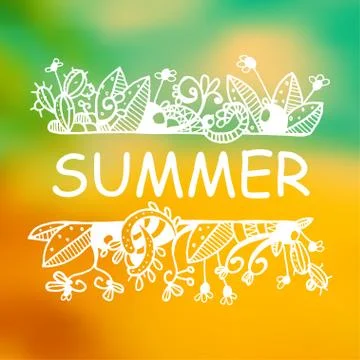 Zentangle on blurred background Stock Illustration