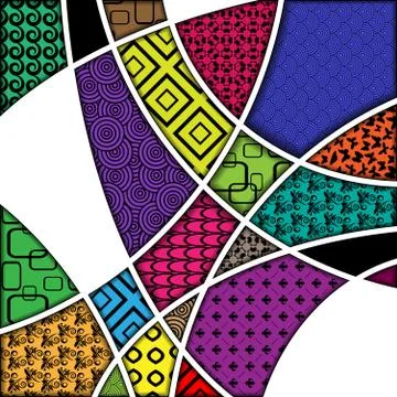 Zentangle color background Stock Illustration