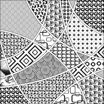Zentangle elements background Stock Illustration