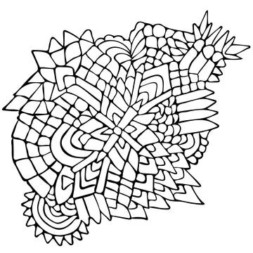 ZENTANGLE ELEMENTS FIGURE SIMPLE BLACK WHITE 3 스톡 일러스트