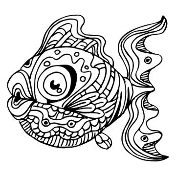 Zentangle Fish Stock Illustration