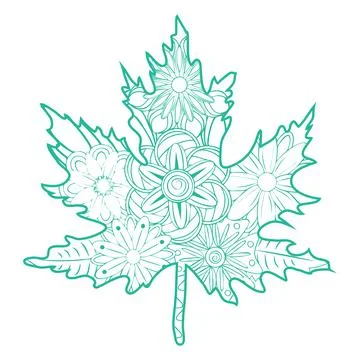 Zentangle. Flower pattern. White and black floral doodles 스톡 일러스트