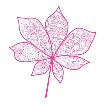 Zentangle. Flower pattern. White and black floral doodles Stock Illustration