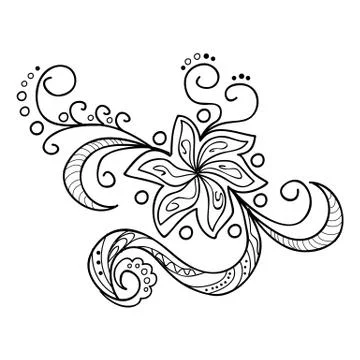 Zentangle flowers Stock Illustration