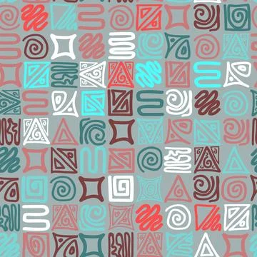 Zentangle - multicolored pattern without a background Stock Illustration
