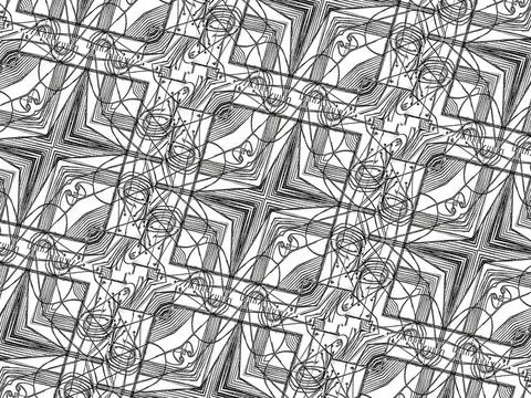  Zentangle Pattern Pencil drawing and digital edition technique black and ... Stock Photos