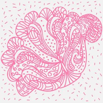 Zentangle pink Stock Illustration