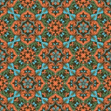 Zentangle seamless pattern background. Ethnic luxury old fashioned oriental o Stock Illustration