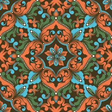 Zentangle seamless pattern element. Ethnic luxury old fashioned oriental orna Stock Illustration