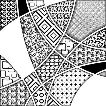 Zentangle shadow background Stock Illustration