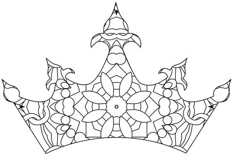Zentangle stylized crown for coloring. Hand Drawn lace vector illustration Ilustración de archivo