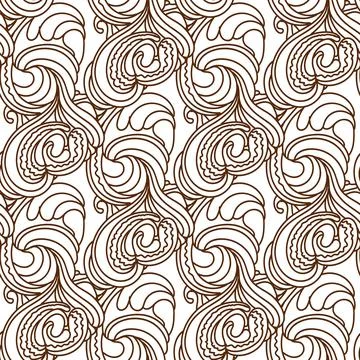 Zentangle wavy seamless pattern 스톡 일러스트