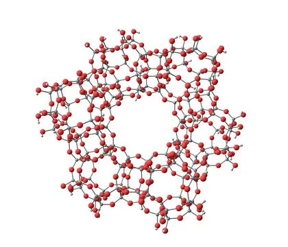 Zeolite molecule isolated on white Stock Illustration