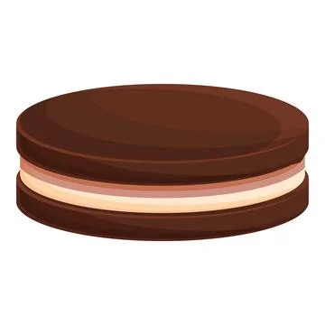Zephyr cookie icon cartoon vector. Chocolate cocoa イラスト素材