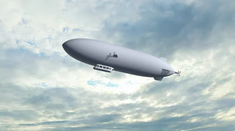 Zeppelin Airship fly over 動画素材 35826744