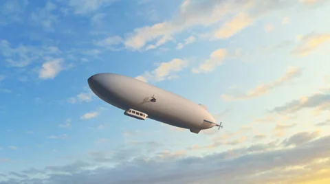 Zeppelin Airship fly over Vídeos de archivo 35826881