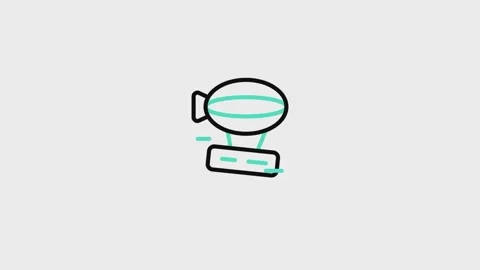 Zeppelin Animated Icon Stock Footage 320224268