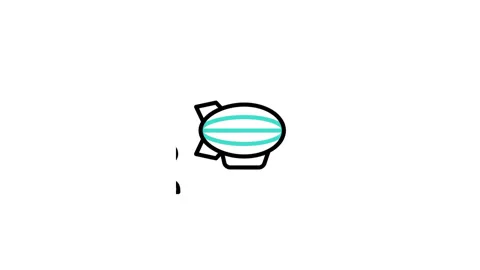 Zeppelin Animated Icon Stock Footage 320345624