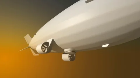 Zeppelin flyby on dusk CG 動画素材 83329130