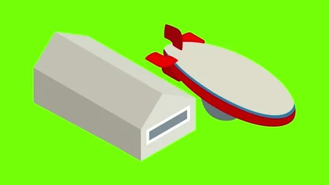 Zeppelin icon animation Stock Footage 152576117