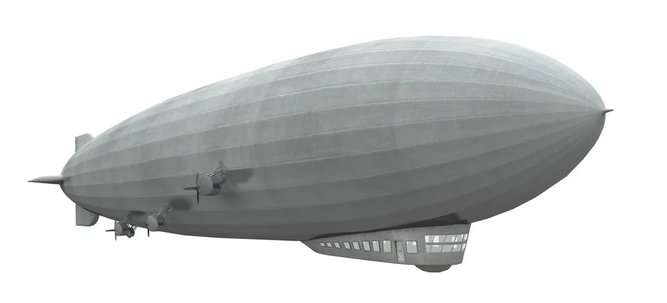 Zeppelin isolated on white background Stock Illustration