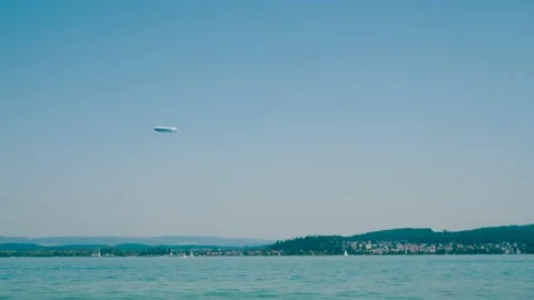 Zeppelin over Lake Constance, Germany Stock-Footage 198347216