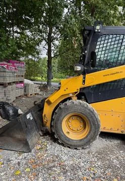 Zeppelin Skid Steer Loader at Construction Site, Havirov – Aug. 19, 2026 Stock Photos