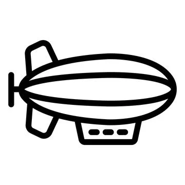 Zeppelin Vector Icon Design Illustration Illustrazione stock