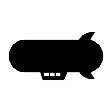 Zeppelin on white Stock Illustration