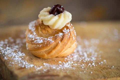 Zeppole pastry Stock Photos