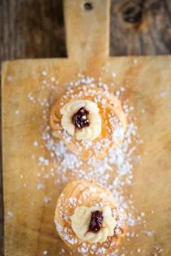 Zeppole pastry Stock Photos