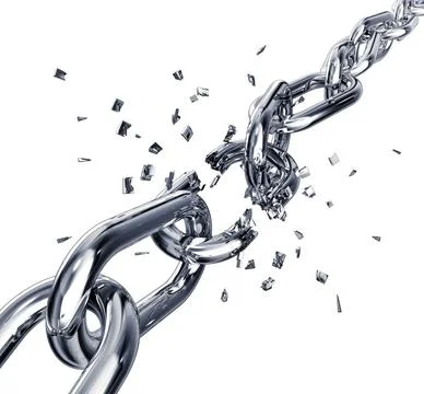 Zerbrochen 3D rendering of a broken chain Copyright: xZoonar.com/frankxpet... Stock Photos