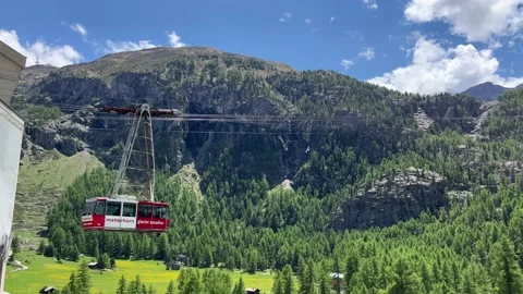 Zermatt Gondola Stock Footage 200916518