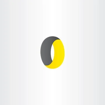 Zero 0 number o letter vector icon logo Stock Illustration