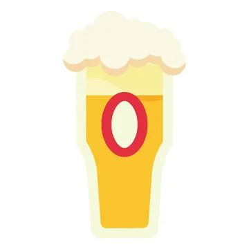 Zero alcohol beer glass. Vector Stock Illustration