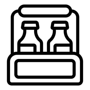 Zero alcohol beer pack icon outline vector. Nonalcoholic malt drinks Stock Illustration
