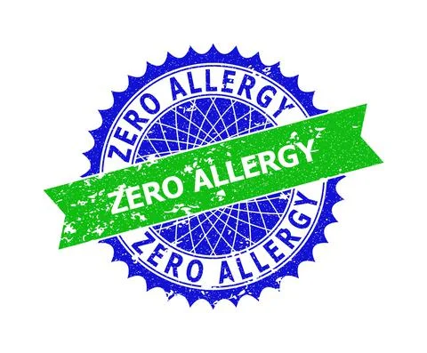 ZERO ALLERGY Bicolor Rosette Corroded Watermark Stock Illustration