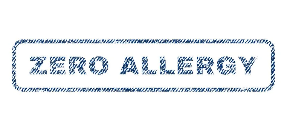 Zero Allergy Textile Stamp Stock-Illustration