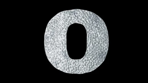 Zero - Animated Ice Water Numbers Concept Stock Footage 89521249