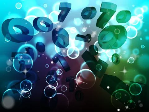 Zero background shows binary data and programming. 스톡 일러스트