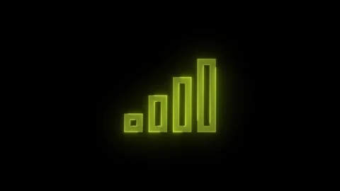 Zero bars stroke icon glowing neon animation Stock Footage 289520896