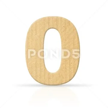 Zero cardboard texture number Stock Photos