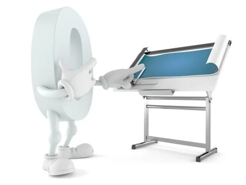 Zero character with blueprint 库存插图