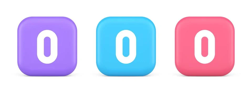 Zero character number button digital sign for math counting cyberspace commun Illustrazione stock