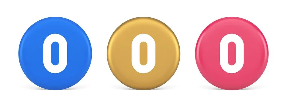 Zero character number button digital sign for math counting cyberspace comm.. Illustrazione stock