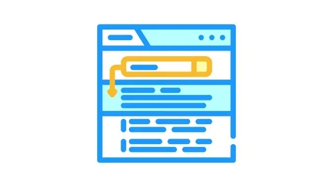 Zero click searches seo color icon animation Stock Footage 327263876