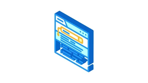 Zero click searches seo isometric icon animation Stock Footage 327285739