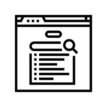Zero click searches seo line icon vector illustration Stock Illustration